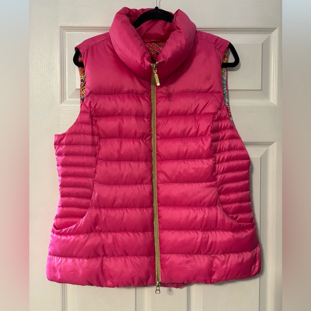 LILLY PULITZER Pink Puffer Vest